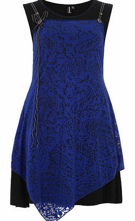 Womens Izabel London Blue Paisely Print Dress-