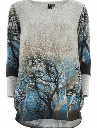 Womens Izabel London Multi Blue Forest Print