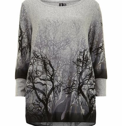 Womens Izabel London Multi Grey Forest Print