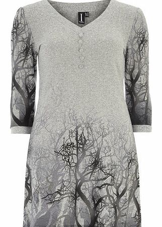 Womens Izabel London Multi Grey Tree Print
