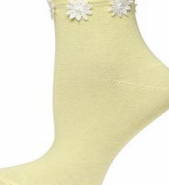 Dorothy Perkins Womens Lemon Daisy Trim Socks- Yellow DP16303941