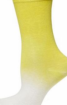 Dorothy Perkins Womens Lemon Dip Dye Ankle Socks- Yellow