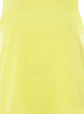 Dorothy Perkins Womens Lemon V Back Sleeveless Top- Yellow