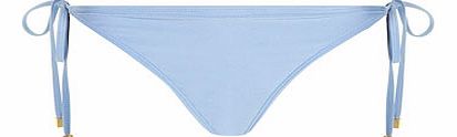 Dorothy Perkins Womens Light Blue Shimmer Tie Side Bikini
