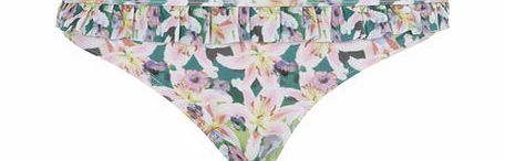 Dorothy Perkins Womens Lily Ruffle Bikini Bottoms- Multi Colour