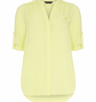 Dorothy Perkins Womens Lime Long Line Shirt- Green DP05524435