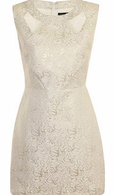 Dorothy Perkins Womens Little Mistress Cream And Gold Jacquard