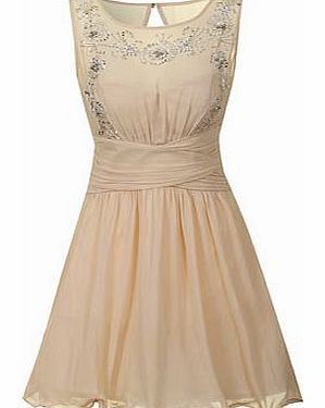 Dorothy Perkins Womens Little Mistress Cream embellished party