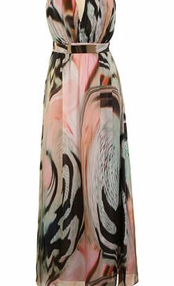 Womens Little Mistress Marble Print Maxi Dress-