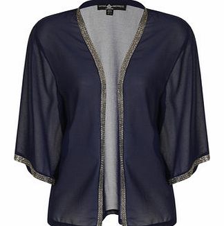 Dorothy Perkins Womens Little Mistress Navy Embellished Kimono-