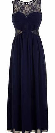 Dorothy Perkins Womens Little Mistress Navy Floral Lace Maxi