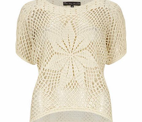 Dorothy Perkins Womens Mela Cream Flower Jumper- Cream DP61140150