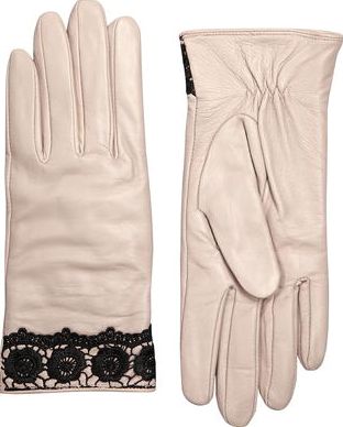 Dorothy Perkins, 1134[^]262015000712939 Womens Mesh Lace Trim Gloves- Grey DP11168783