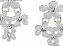 Dorothy Perkins Womens Mini Flower Earrings- White DP49815671