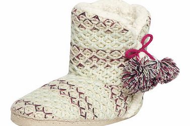 Dorothy Perkins Womens Multi Chunky Knit Slipper Boots- Multi
