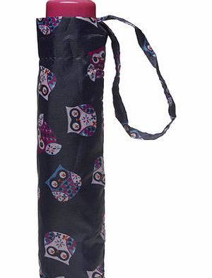 Dorothy Perkins Womens Multi Owl Slim Umbrella- Multi Colour