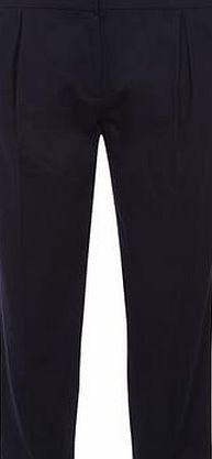 Dorothy Perkins Womens Navy Cotton Peg Trousers- Navy DP66815523