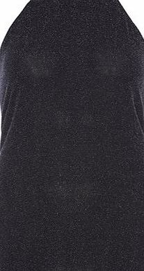 Dorothy Perkins Womens Navy High Neck Top- Blue DP05524330
