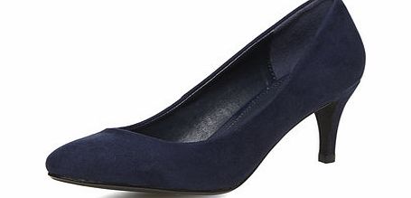 Dorothy Perkins Womens Navy suedette mid height court shoes-