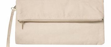Dorothy Perkins Womens Nude foldover clutch bag- White DP18354635