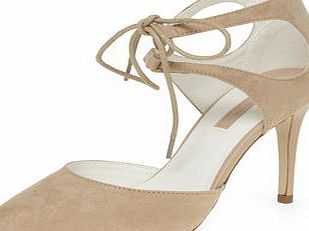 Dorothy Perkins Womens Nude ghillie detail court shoes- Nude