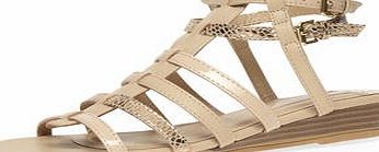 Dorothy Perkins Womens Nude low wedge strap sandals- Nude