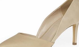 Dorothy Perkins Womens Nude mid height 2-part point shoes- Nude