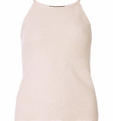 Dorothy Perkins Womens Nude Shimmer Rib Textured Vest Top- Nude