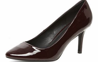 Dorothy Perkins Womens Oxblood mid height court shoes- Oxblood