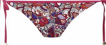 Dorothy Perkins Womens Paisley Print Tie Side Bikini Bottoms-