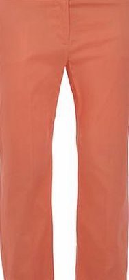 Dorothy Perkins Womens Papaya Cotton Cropped Trousers- Coral