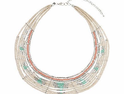 Dorothy Perkins Womens Pastel Multi Bead Necklace- Pastel Mix