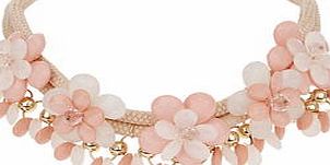 Dorothy Perkins Womens Pastel Pink Flower Necklace- Pink
