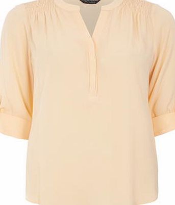 Dorothy Perkins Womens Peach Roll Sleeve Shirt- Pink DP05535873