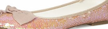 Dorothy Perkins Womens Peach sequin round toe pumps- Pink
