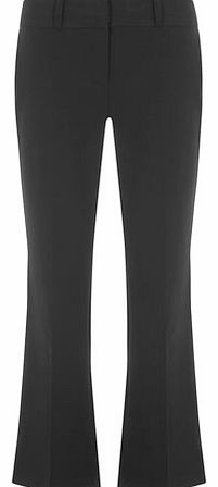 Dorothy Perkins Womens Petite black slim bootleg trousers- Black