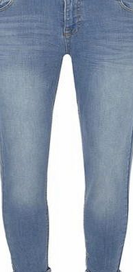 Dorothy Perkins Womens Petite bleach Harper jeans- White