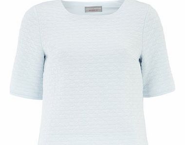 Dorothy Perkins Womens Petite blue quilted top- Pale Blue
