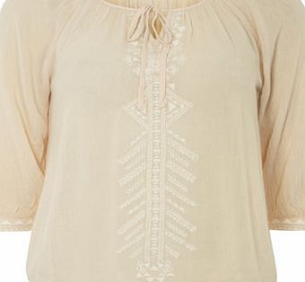 Dorothy Perkins Womens Petite embellished gypsy top- Pink