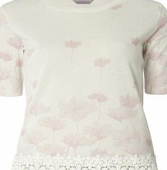 Dorothy Perkins Womens Petite floral printed jumper- White