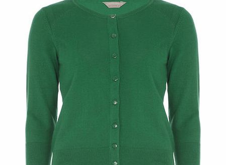 Dorothy Perkins Womens Petite green cotton cardigan- Green