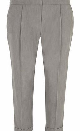 Dorothy Perkins Womens Petite grey peg trousers- Grey DP79274462