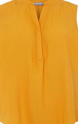 Dorothy Perkins Womens Petite orange sleeveless shirt- Orange