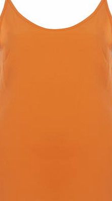 Dorothy Perkins Womens Petite orange split cami top- Orange