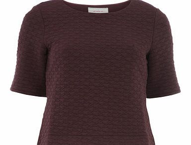 Dorothy Perkins Womens Petite plum red quilted top- Purple