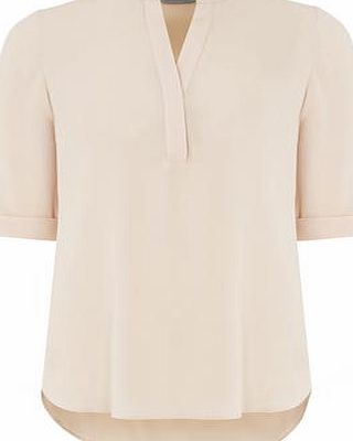 Dorothy Perkins Womens Petite roll sleeve shirt- Blush DP79298815
