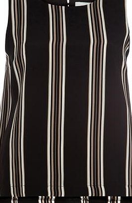 Dorothy Perkins Womens Petite stripe long line top- Ivory