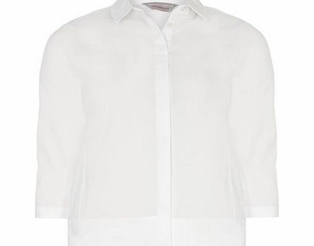 Dorothy Perkins Womens Petite white poplin shirt- White DP79285502
