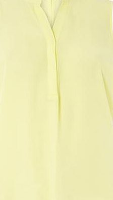 Dorothy Perkins Womens Petite yellow sleeveless shirt- Yellow