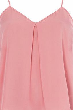 Dorothy Perkins Womens Pink Inverted Pleat Cami Top- Pink